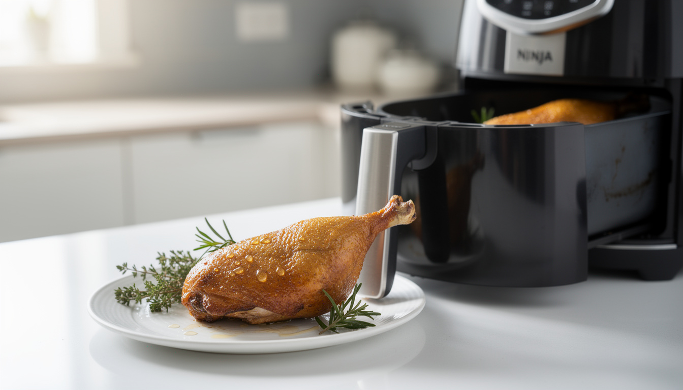 Comment rĂ©ussir la cuisse de canard confite avec l’air fryer ninja dĂ©couvrez comment prĂ©parer une cuisse de canard confite parfaite et savoureuse grĂące Ă l'air fryer ninja. suivez notre guide simple pour rĂ©ussir ce plat traditionnel en toute facilitĂ©.