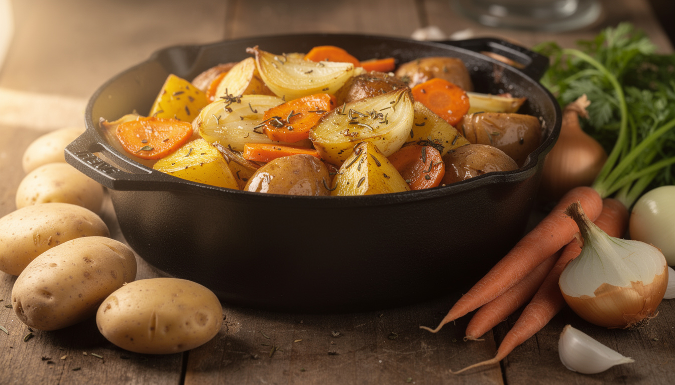 Recette facile de pomme de terre, carotte et oignon en cocotte pour un repas savoureux découvrez une recette facile et rapide de pommes de terre, carottes et oignons en cocotte pour un repas savoureux et réconfortant, parfait pour toute la famille.