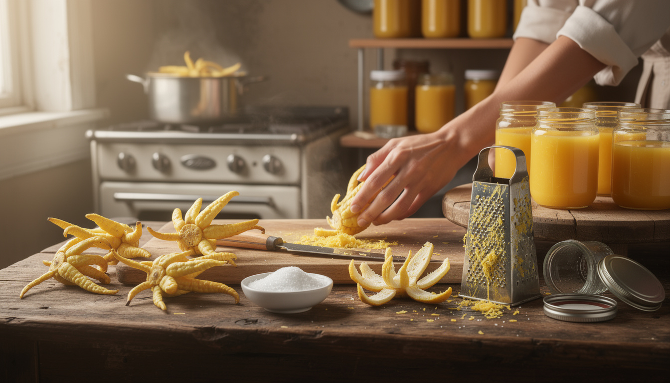 découvrez comment préparer une délicieuse confiture maison en utilisant la main de bouddha, un agrume unique qui apportera une saveur exotique et raffinée à vos recettes.