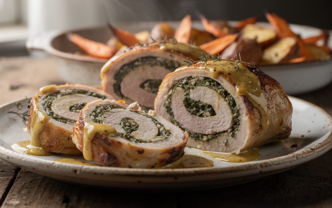 Recette facile de paupiette de porc au four à la moutarde