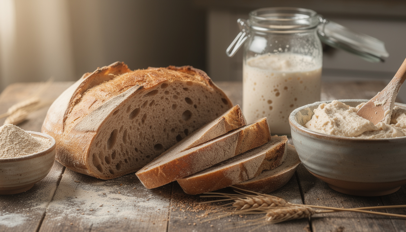 découvrez une recette facile et naturelle pour préparer un pain au petit épeautre moelleux et savoureux grâce à un levain naturel fait maison.