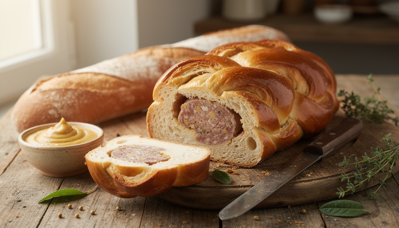 Découvrez la recette authentique de la brioche saucisson lyonnais apprenez à préparer la brioche saucisson lyonnais traditionnelle grùce à notre recette authentique, généreuse et savoureuse, idéale pour un repas convivial.