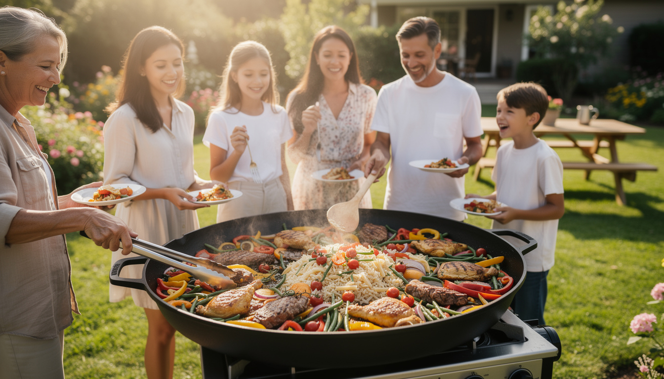 découvrez une idée recette simple et savoureuse pour poêle géante, parfaite pour cuisiner facilement des plats généreux à partager en famille.