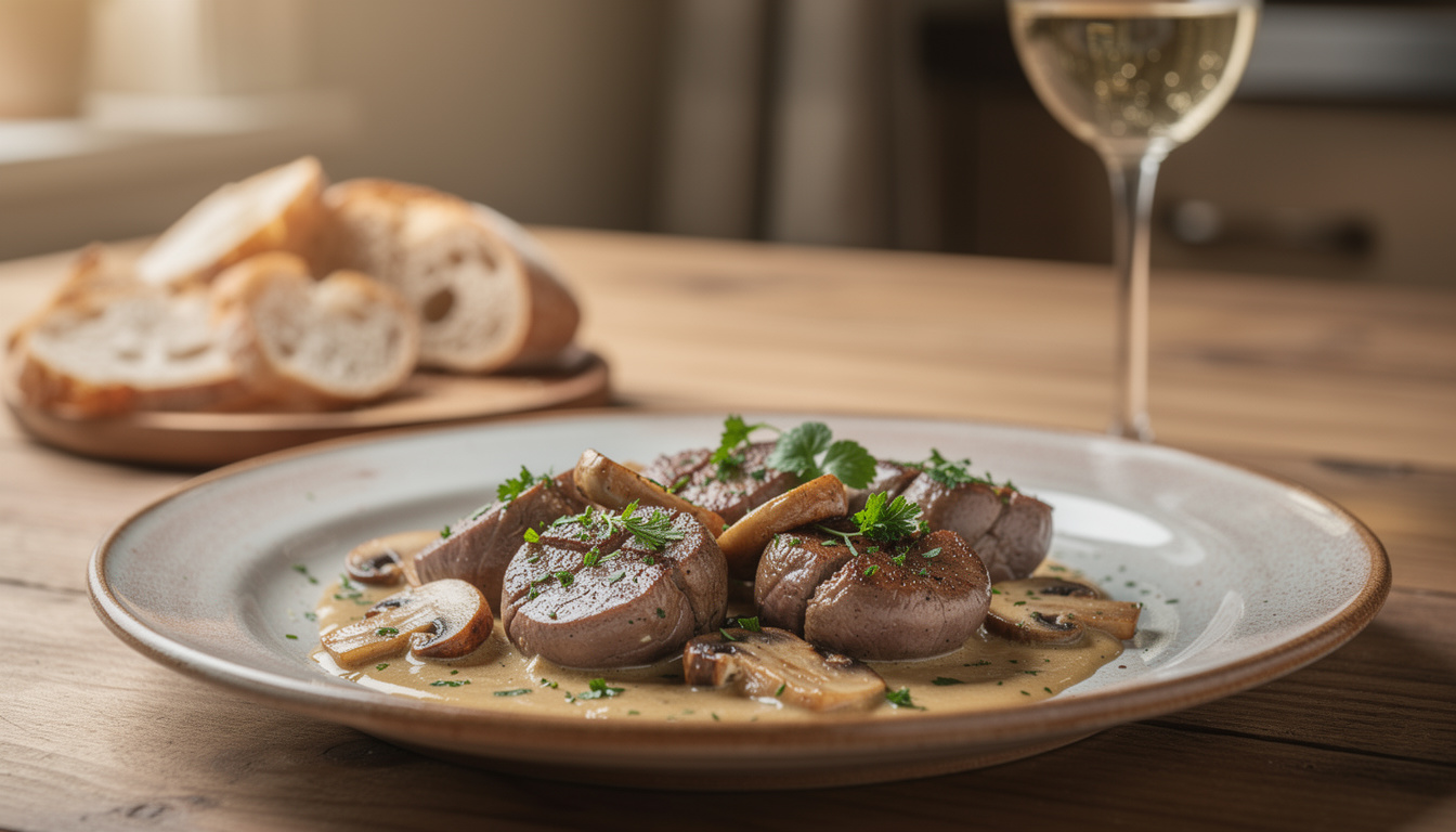 Recette facile de rognons de veau au vin blanc et champignons pour un repas savoureux découvrez une recette facile et rapide de rognons de veau au vin blanc et champignons, idéale pour un repas savoureux et raffiné en toute simplicité.