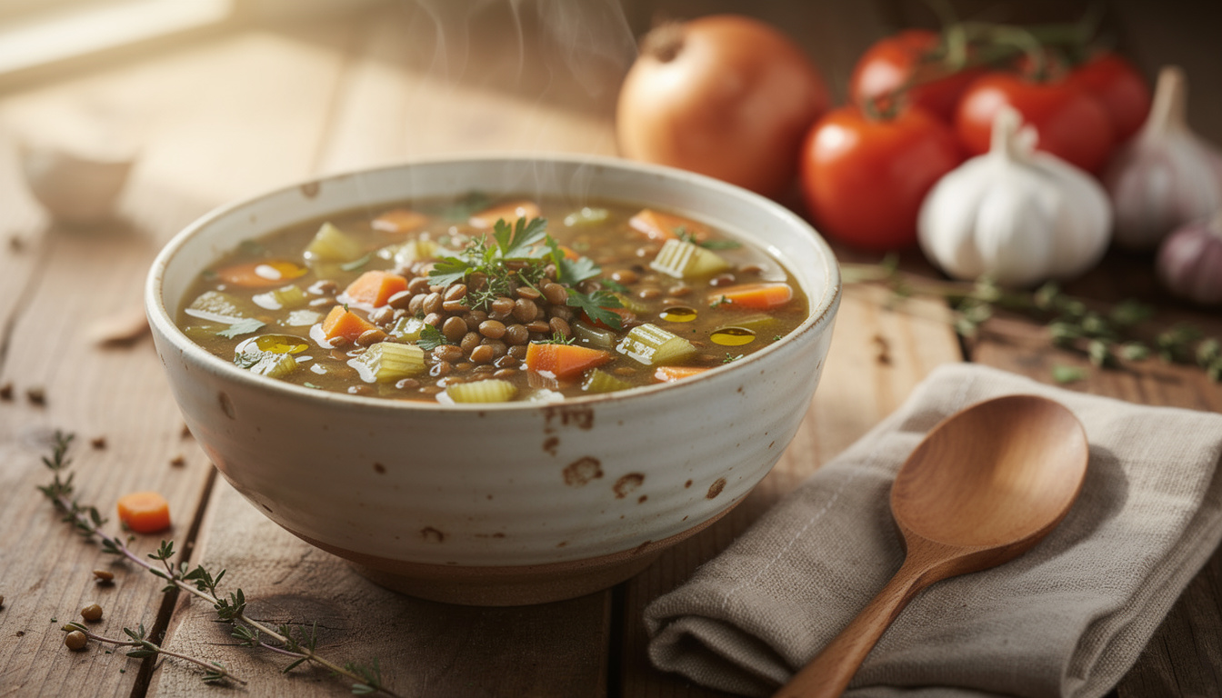 Recette facile et rapide pour une soupe de lentilles savoureuse découvrez une recette facile et rapide pour préparer une soupe de lentilles savoureuse, idéale pour un repas sain et réconfortant.