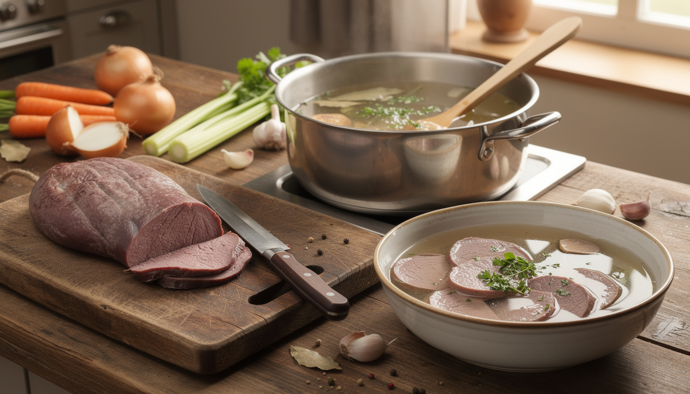Recette langue de boeuf au bouillon : astuces et prĂ©paration Ă©tape par Ă©tape dĂ©couvrez notre recette de langue de bĆuf au bouillon avec des astuces pratiques et une prĂ©paration dĂ©taillĂ©e Ă©tape par Ă©tape pour un plat savoureux et rĂ©ussi.