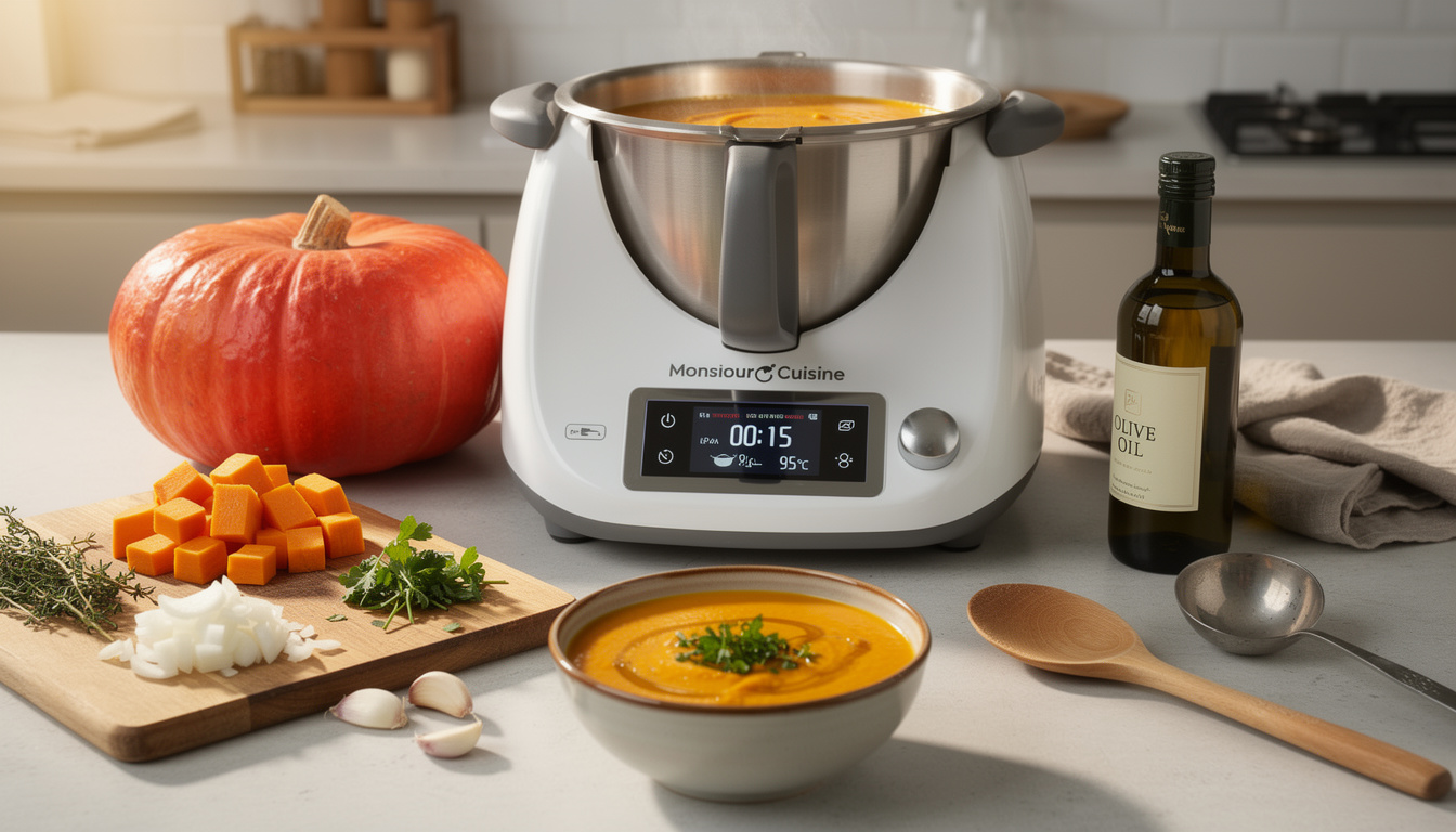 découvrez comment préparer une délicieuse soupe de potimarron facilement avec monsieur cuisine, pour un repas savoureux et réconfortant en toute simplicité.