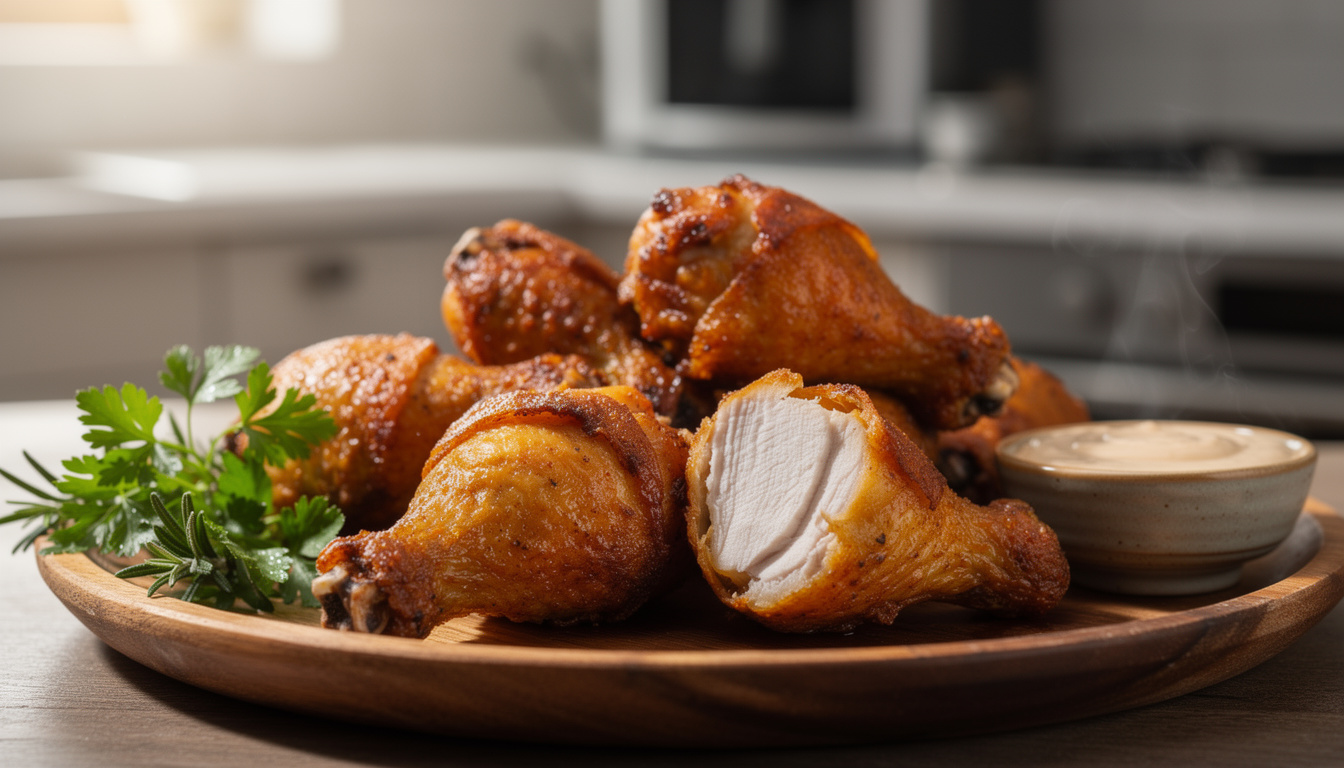 découvrez comment préparer des pilons de poulet croustillants et savoureux grâce à l’air fryer, pour un repas facile, rapide et gourmand.