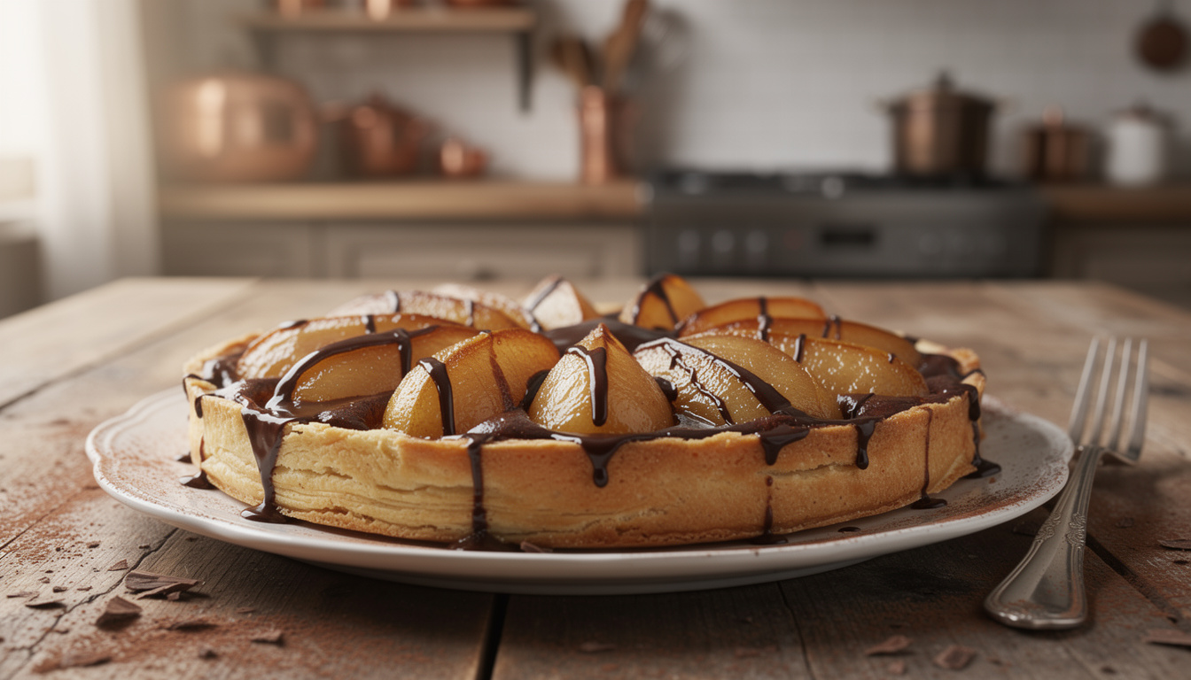 Recette de la tarte poire chocolat signée cyril lignac à découvrir découvrez la délicieuse recette de la tarte poire chocolat de cyril lignac, un dessert gourmand alliant la douceur des poires et la richesse du chocolat.